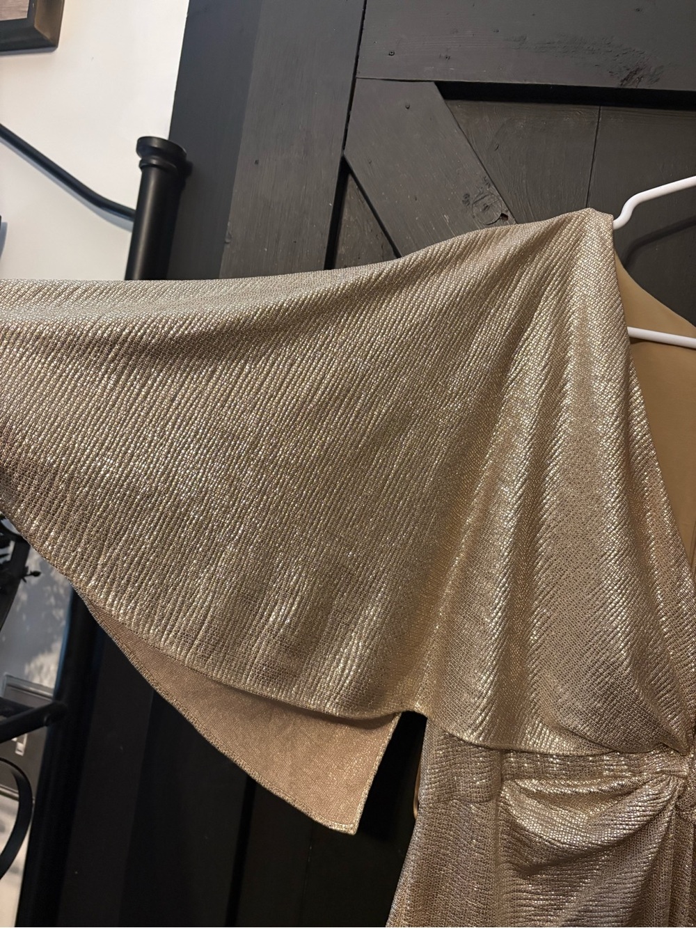 Ralph Lauren Shimmery Gold Twist-Front Maxi Dress - Picture 6 of 13